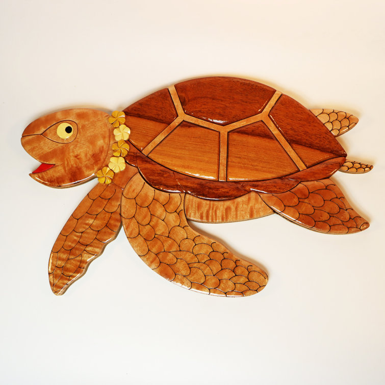 Rosecliff Heights Intarsia Wood Turtle Wall Décor Wayfair